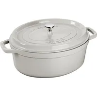 Zwilling STAUB LA COCOTTE - Auflaufform - Oval - Eisenguss - 7 Person(en) - Keramik - Gas - Halogen - Induktion - Versiegelte Platte - Weiß