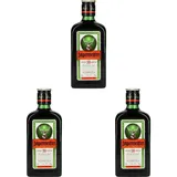 Jägermeister – 1 x 0.35l Premium Kräuterlikör 35% Vol. – 56 erlesene Kräuter – Kalt mazeriertes Elixier – Im Eichenfass gelagert – Das Original aus Wolfenbüttel (Packung mit 3)