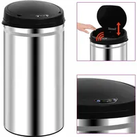 Maison Exclusive Automatischer Sensor-Mülleimer 50 L Edelstahl - Silber