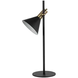 Stones Hadar – Tischlampe aus schwarzem Metall