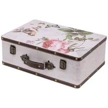 HMF Vintage Koffer aus Holz 38 x 26 x 13 cm 1-tlg. pink