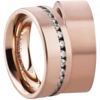 Mabro Partnerringe Verlobungsringe AB2838 / AB2839 Edelstahl rose