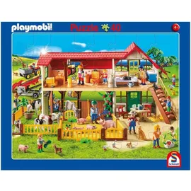 Schmidt Spiele 56796 Rahmenpuzzle Playmobil 24 Teile/40 Teile
