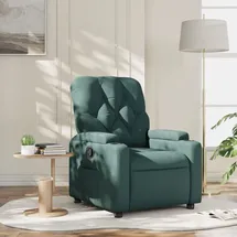 vidaXL Relaxsessel Dunkelgrün Polyester 50 x 93,5 x 50 cm Grün mit Liegeposition