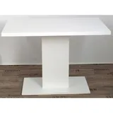 P & B Esstisch, Weiß, Holzwerkstoff, quadratisch, eckig, Säule, Bodenplatte, 70x75x110 cm, Esszimmer, Tische, Esstische, Esstische quadratisch