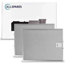 Allspares Metallfilter (x2) für Dunstabzugshauben 310x250x7mm
