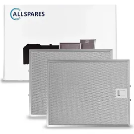 Allspares Metallfilter (x2) für Dunstabzugshauben 310x250x7mm