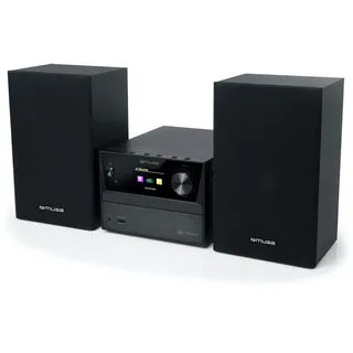 MUSE Stereoanlage, Kompaktanlage mit CD-Player & DAB Radio, Mini Stereoanlage mit 2 Lautsprecher, Musikanlage mit FM/DAB/DAB+ Digital-Radio, Bluetooth & AUX, MP3 & Spotify, Musik-Anlage Kompakt