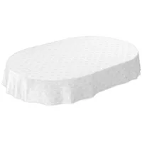 ANRO Wachstuchtischdecke Wachstuch abwaschbar Tischdecke Karo Einfarbig Uni Weiß