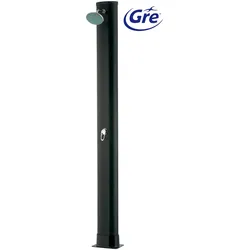 Solardusche GRE, schwarz, B:14cm H:210cm L:14cm, Kunststoff, Outdoorduschen, Kunststoff, Höhe: 210 cm, 30 Liter Tank