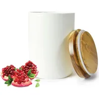 Sendez Vorratsdose 800ml mit Holzdeckel Gummidichtung Porzellan Vorratsbehälter Dose