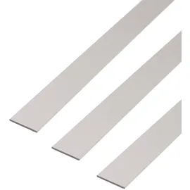 GAH Alberts Alberts 497705 Flachstange | Aluminium, silberfarbig eloxiert | 1000 x 50 x 3 mm | 3er Set