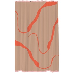 Mette Ditmer - Nova Arte Duschvorhang, latte / orange