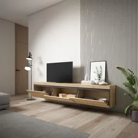 SKRAUT HOME Wohnzimmer-TV-Schrank 240x45x35 cm Eiche Melamin