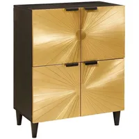 VidaXL Beistellschrank mit Speicher Schwarz und Gold 60 x