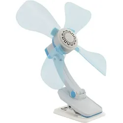 Euro Trail Faltbarer Ventilator mit Klammer 12V blau