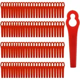 Ersatzmesser Aus Kunststoff. Rotes Rasenkantenmesser Für Rasenmäher. Kunststoff-kantenmesser. Ersatzmesser Für Akku-rasenkantenschneider – 100 Stück.