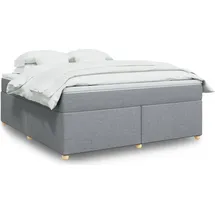 vidaXL Boxspringbett 180 x 200 cm Hellgrau