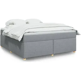 vidaXL Boxspringbett 180 x 200 cm Hellgrau
