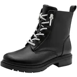 Marco Tozzi Damen Stiefeletten zum Schnüren Rund mit Reißverschluss, Schwarz (Black), 38