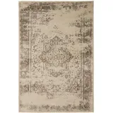 benuta Basic Teppich Suki - Creme/Braun 300x400 cm - Kunstfaser - Rechteckig, & im Style: Vintage, Orient Style - pflegeleicht, für Wohnzimmer Schlafzimmer