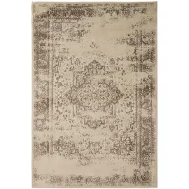 benuta Basic Teppich Suki - Creme/Braun 300x400 cm - Kunstfaser - Rechteckig, & im Style: Vintage, Orient Style - pflegeleicht, für Wohnzimmer Schlafzimmer