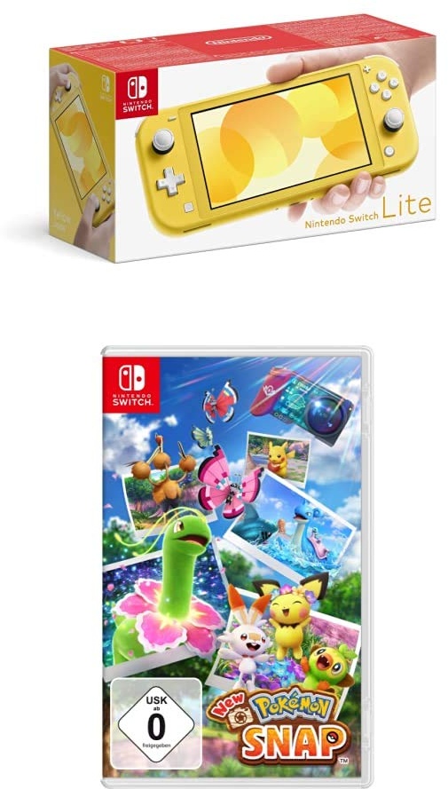 Nintendo Switch Lite, Standard, gelb + New Pokémon Snap [Nintendo Switch]
