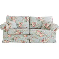 Home affaire 3-Sitzer Shadmoor, Hussenoptik, in uni oder mit Blumendruck blau|bunt