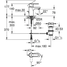 Grohe Get Einhandmischer Chrom