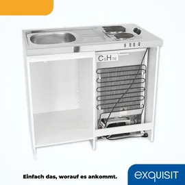 GGV Exquisit KS85-VU-090E Kühlschrank (75 l, 843 mm hoch, Weiß)