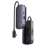 Baseus PadJoy Series USB-C zu USB 3.0 + HDMI + USB-C PD + 3.5mm + SD/TF grau