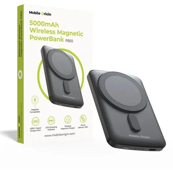 Wireless Magnetic PowerBank 5000mAh PB10 Powerbank (Akku) - schwarz - 5000 mAh