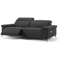 Sofanella 3-Sitzer Stoffsofa URBANA Dreisitzer Relaxsofa italienisch schwarz