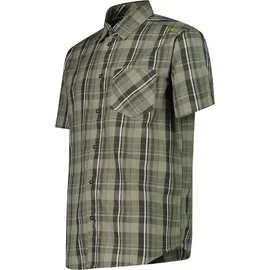 CMP Kurzarmhemd kariert Oliv 50