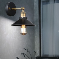 ETC Shop Wandleuchte Altmessing Industriell Wandlampe schwenkbar schwarz Wohnzimmerleuchte