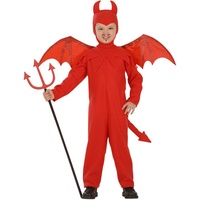 NET TOYS Little Devil Kostüm Teufel Kinderkostüm 110 cm Kinder Teufelskostüm Kleiner Satan Ganzkörperkostüm Hölle Faschingskostüm Dämon Halloweenkostüm Junge