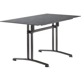Sieger Klapptisch 140x80cm Stahl/Polytec Dunkelgrau
