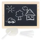 GoKi 58952 Schreibtafel 26 x 0,5 x 19 cm, Holz, Schwamm und 5 Kreiden