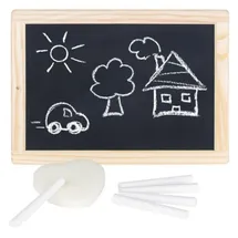 GoKi 58952 Schreibtafel 26 x 0,5 x 19 cm, Holz, Schwamm und 5 Kreiden