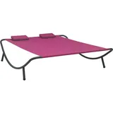 Campingliege Doppelliege Relaxliege 2 Personen Gartenliege Sonnenliege Rosa