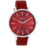 Oozoo Damenuhr C11299 Rot Lederband 42 mm - Rot