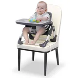 Hochstuhl Baby 2 in 1 Sitzerhöhung Stuhl Kind Mit Babyliege & Abnehmbarem Tablett Kinderhochstuhl Klappbar Babyhochsitz Höhenverstellbar Baby Hochstuhl Ab 6 Monate Bis 12 Jahre Babystuhl