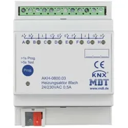 MDT technologies Heizungsaktor 8-fach 4TE REG, 24-230VAC AKH-0800.03
