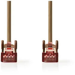 Nedis CAT6-Netzwerkkabel - RJ45 Stecker - RJ45 Stecker - S/FTP - 7.50 m - Rund - LSZH - Braun - Plastikbeutel