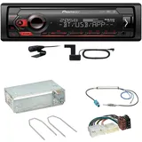 Pioneer MVH-S420DAB Bluetooth DAB+ AUX MP3 USB Einbauset für Mercedes Citan W415