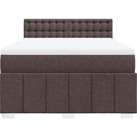vidaXL Boxspringbett 140 x 200 cm Dunkelbraun