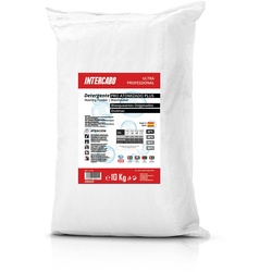 Intercabo Waschpulver mit Aktivsauerstoff und Enzymen für Waschmaschinen 10kg | Waschpulver Grosspackung | Für weiße und bunte Wäsche | 10 Kg