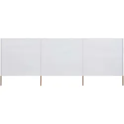 vidaXL 3-teiliges Windschutzgewebe 400 x 120 cm Weiß