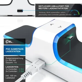 CSL Ladestation Controller Weiß PS5