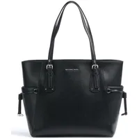 Michael Kors Voyager Small Crossgrain Leather Tote Bag black